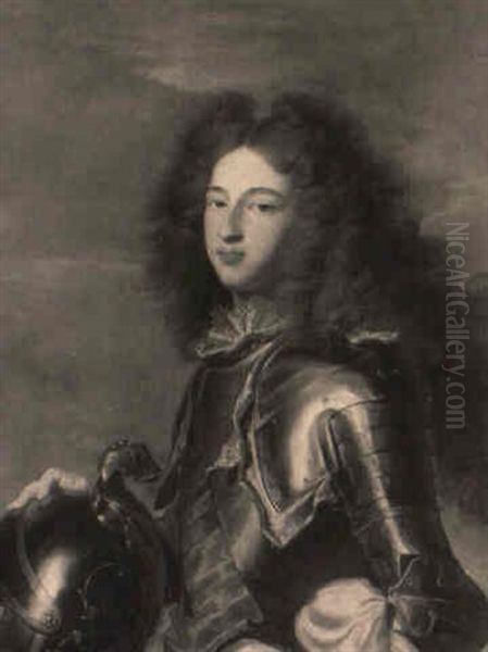 Portrait Presume Du Duc De Bourgogne Oil Painting by Hyacinthe Rigaud