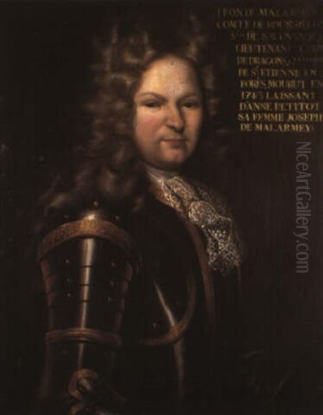 Portrait De Leon De Malarmey, Comte De Roussillon Oil Painting by Hyacinthe Rigaud