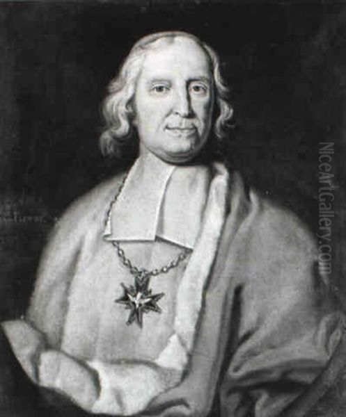 Portrait Of Andre Hercule, Cardinal De Fleury (1653-1743) Oil Painting by Hyacinthe Rigaud