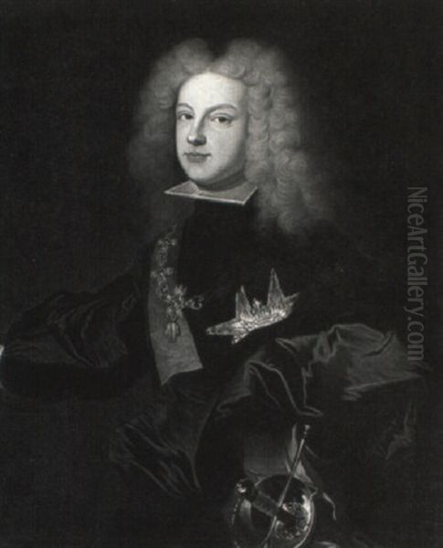 Portrait Of Philip V Of Spain Wearing The Order Of Saint-esprit Oil Painting by Hyacinthe Rigaud