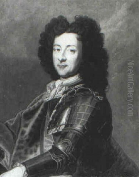 Portrait Of The Duc De Bourgogne Oil Painting by Hyacinthe Rigaud