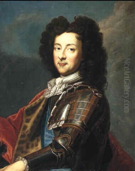 Portrait Of A Bourbon Prince, Possibly The Duc De Bourgogne Oil Painting by Hyacinthe Rigaud