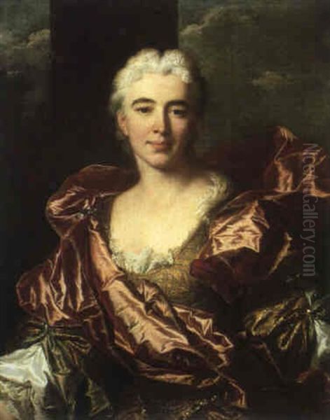 Portrait D'une Jeune Femme Oil Painting by Hyacinthe Rigaud