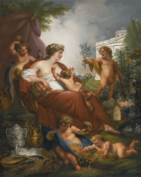 Allegory Of Peace Oil Painting by John Francis Rigaud