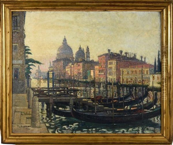 Vue De Venise Oil Painting by Pierre Gaston Rigaud