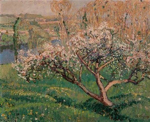 Apple Tree In Bloom by Pierre Gaston Rigaud