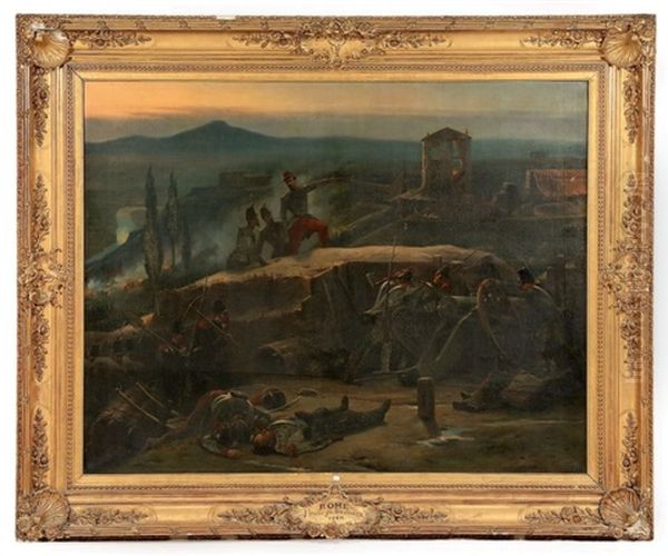 Episode Du Siege De Rome Oil Painting by Jules Rigo