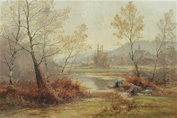 Matinee D'automne Dans Le Jura Oil Painting by Albert Gabriel Rigolot