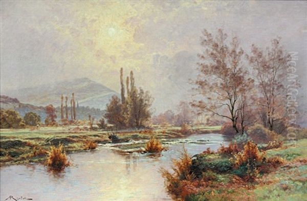 Les Bords De La Loue Oil Painting by Albert Gabriel Rigolot