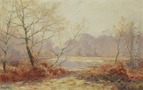 Autumn Landscape Oil Painting by Albert Gabriel Rigolot