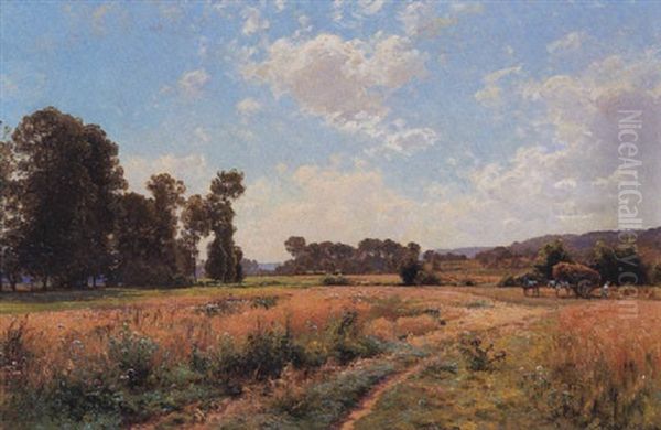 Summer In The Chevreuse Valley Oil Painting by Albert Gabriel Rigolot