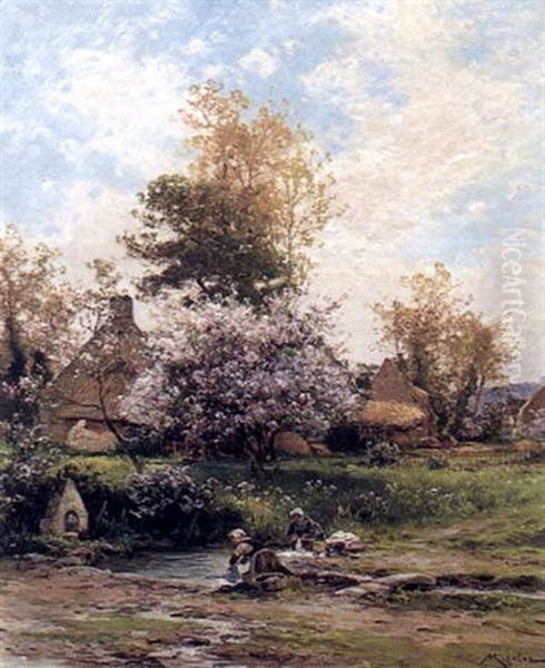 Paysage Printanier Oil Painting by Albert Gabriel Rigolot