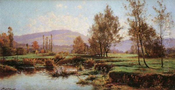 Paysage Du Morvan Oil Painting by Albert Gabriel Rigolot