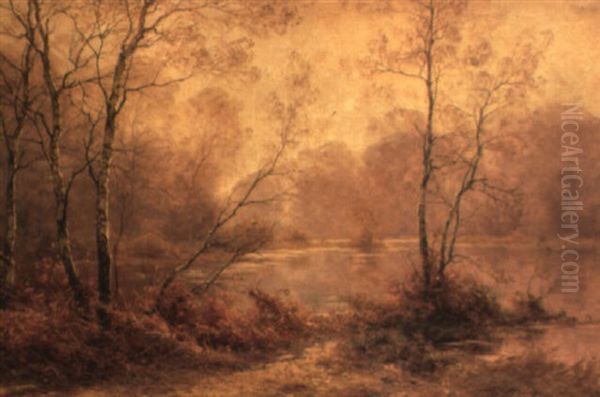 Bord D'un Etang En Automne Oil Painting by Albert Gabriel Rigolot