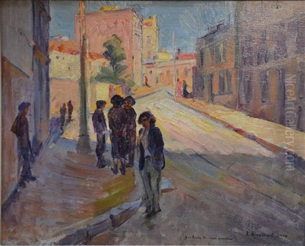 Pochade De Mon Quartier A Alger Oil Painting by Alexandre Rigotard