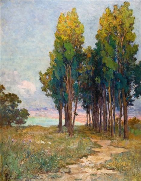 Paysage Aux Arbres Oil Painting by Alexandre Rigotard