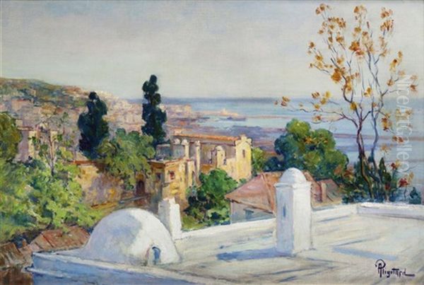 Alger, Vu De La Villa Abd-el-tif Oil Painting by Alexandre Rigotard