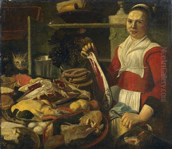 Groses Kuchenstillleben Oil Painting by Pieter Cornelisz van Rijck