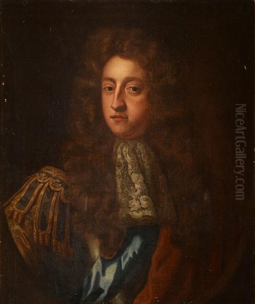 Prince George Of Denmark, Head And Shoulders Oil Painting by John Riley