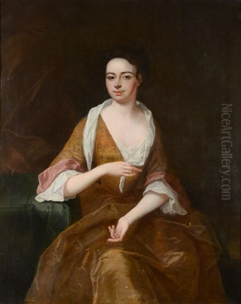 Portrait Of A Lady, Reputedly Lady Nightingale Oil Painting by John Riley