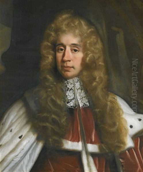 Portrait Of George, 1st Baron Jeffreys Of Wem, Judge Jeffreys (1645-1689) by John Riley