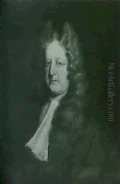 Portrait Of A Gentleman, Called Sir Hans Sloane, Bt.        (1660-1753) Oil Painting by John Riley