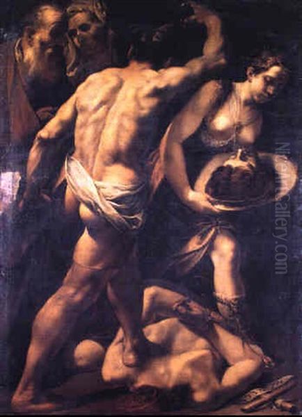 Decollazione Del Battista Oil Painting by Orazio Riminaldi