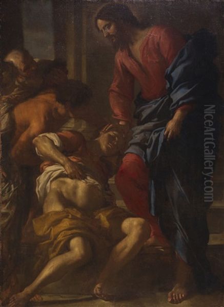 La Guerison Des Malades Oil Painting by Giovanni Antonio Rimondi