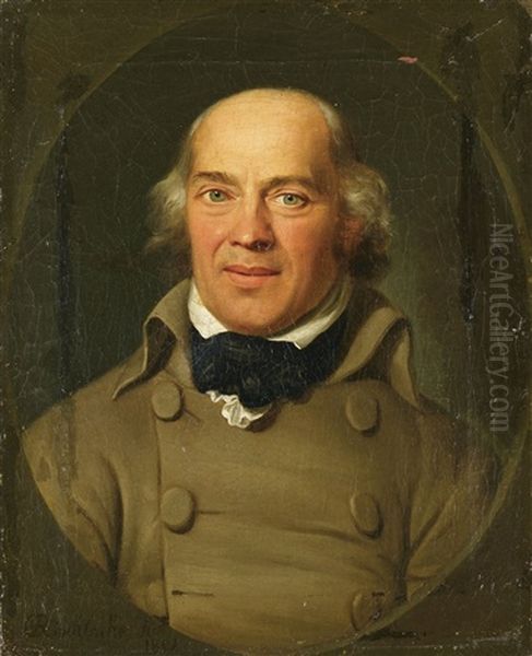 Bildnis Des Nikolaus Kindlinger Oil Painting by Johann Christoph Rincklake