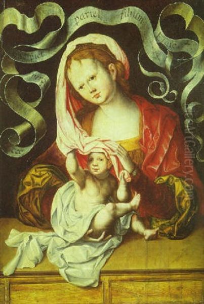 Vierge A L'enfant Oil Painting by Ludger Tom Ring the Elder