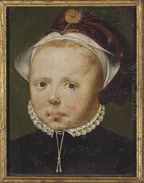 Portrait Of A Boy, In A Cap Oil Painting by Ludger Tom Ring the Younger