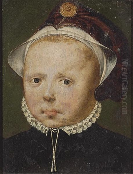 Portrait Of A Boy In A Cap Oil Painting by Ludger Tom Ring the Younger