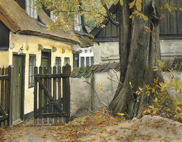 The Old Chestnut Tree At The Gate by Laurits Andersen Ring