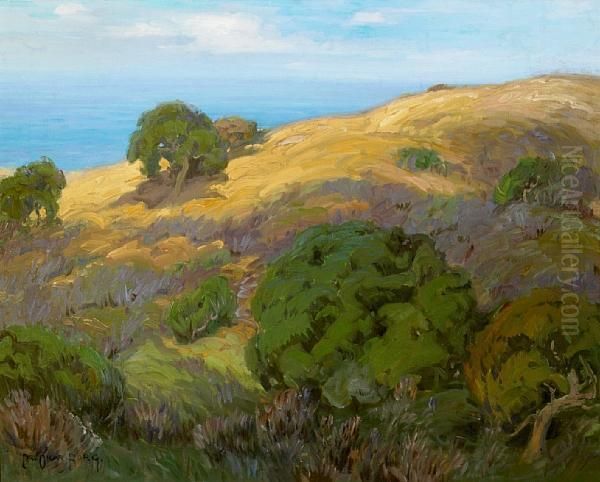 Santa Barbara Coast Oil Painting by Carl Oscar Borg