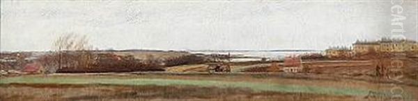 Landskabsstudie Ved Sct. Hans Hospital Oil Painting by Laurits Andersen Ring