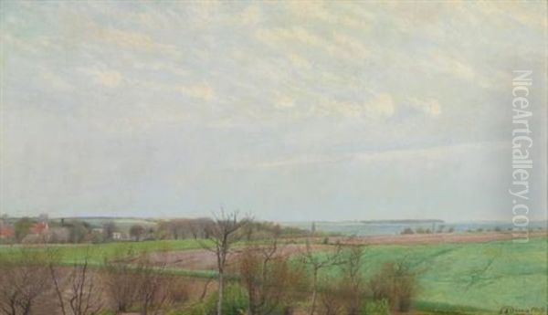 View Of Roskilde Fjord, Early Spring Oil Painting by Laurits Andersen Ring