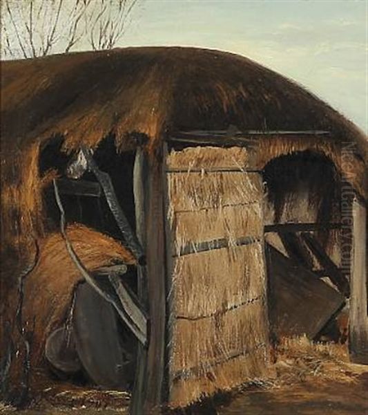 Gammelt Udhus (+ Book) Oil Painting by Laurits Andersen Ring