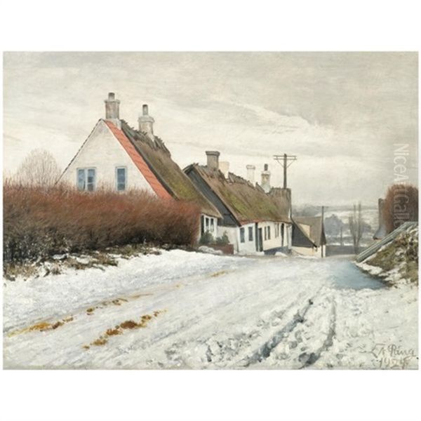 Vinter Oil Painting by Laurits Andersen Ring