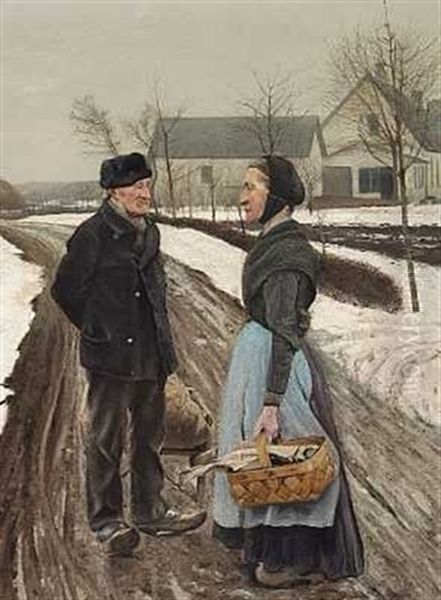 Et Lille Hvil Oil Painting by Laurits Andersen Ring