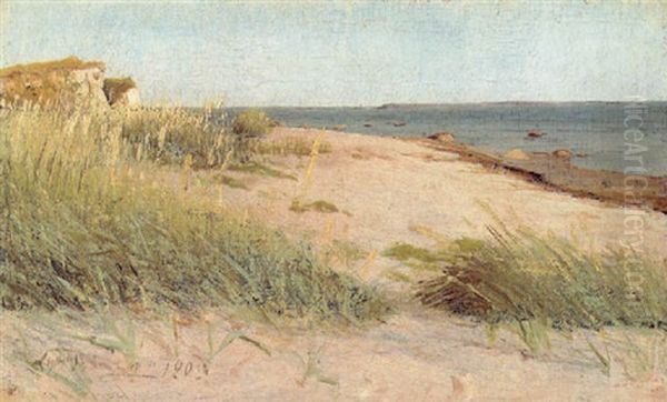 Skraent Med Marehalm Ved Eno Oil Painting by Laurits Andersen Ring