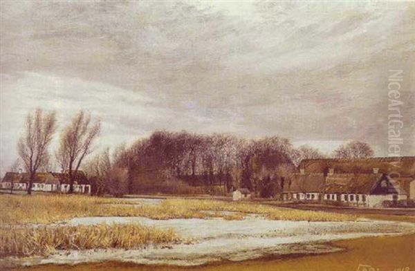 Landskab Fra Baldersbronde Oil Painting by Laurits Andersen Ring