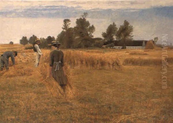 H+stbillede Fra Ladbyegnen Oil Painting by Laurits Andersen Ring