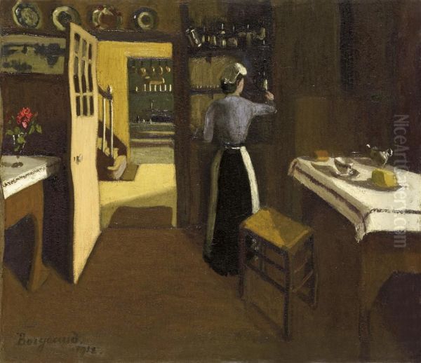 Le Fumoir Oil Painting by Marius Borgeaud