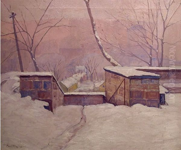 Winter, Rocky Ridge Oil Painting by Carl Ringius