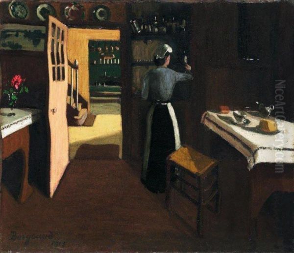 Le Fumoir Oil Painting by Marius Borgeaud