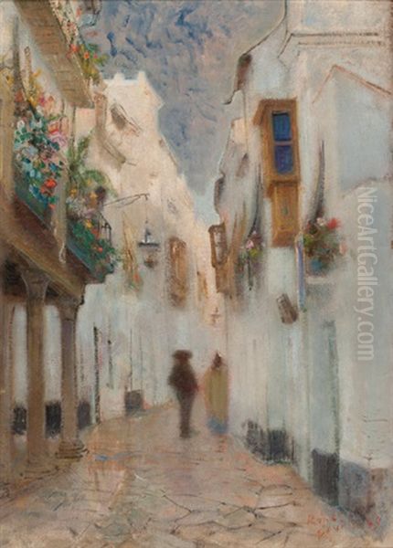 Gasse In Sevilla Oil Painting by Paul Rink