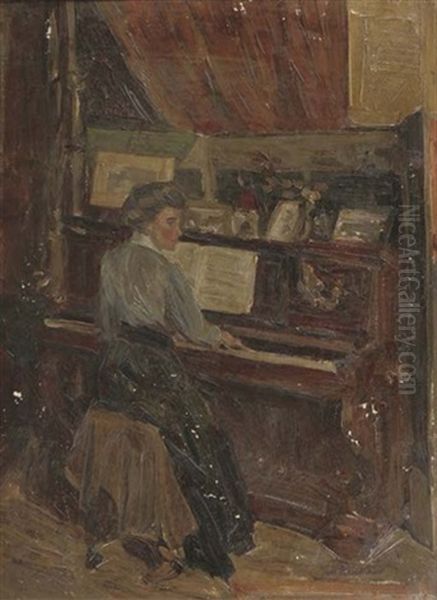 The Pianist Oil Painting by Jan Rinke