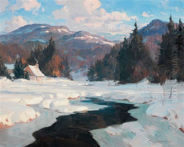 Afternoon Sun On The Mullet River, Pq Oil Painting by Eric Riordon