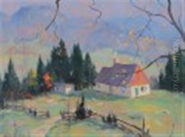 October Morning Near Piedmont Oil Painting by Eric Riordon