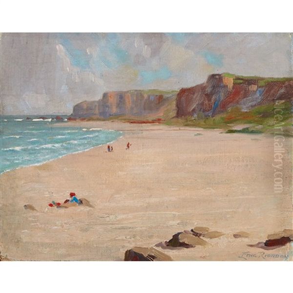 On The Beach Oil Painting by Eric Riordon